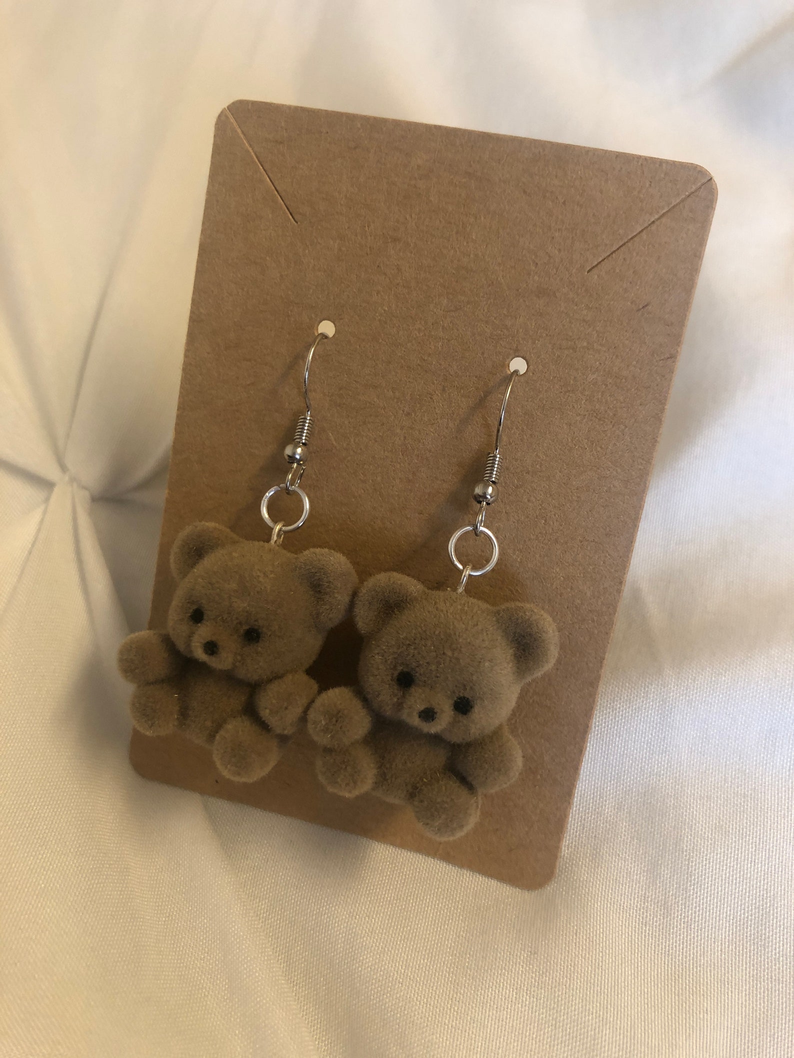 Mini Teddy Bear Earrings Etsy