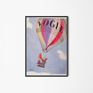 Vintage Hot Air Balloon May Magazine Cover 1933 1930's 1900's 1920's Art Deco Classy Home Décor Poster Print