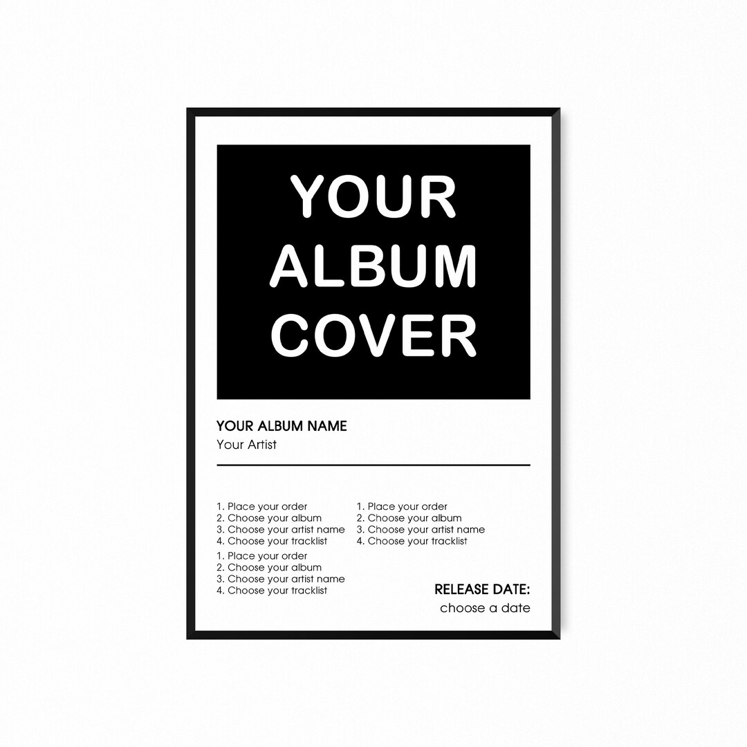 Custom Album Cover Poster Album Cover Print Personalised Wall Art Décor