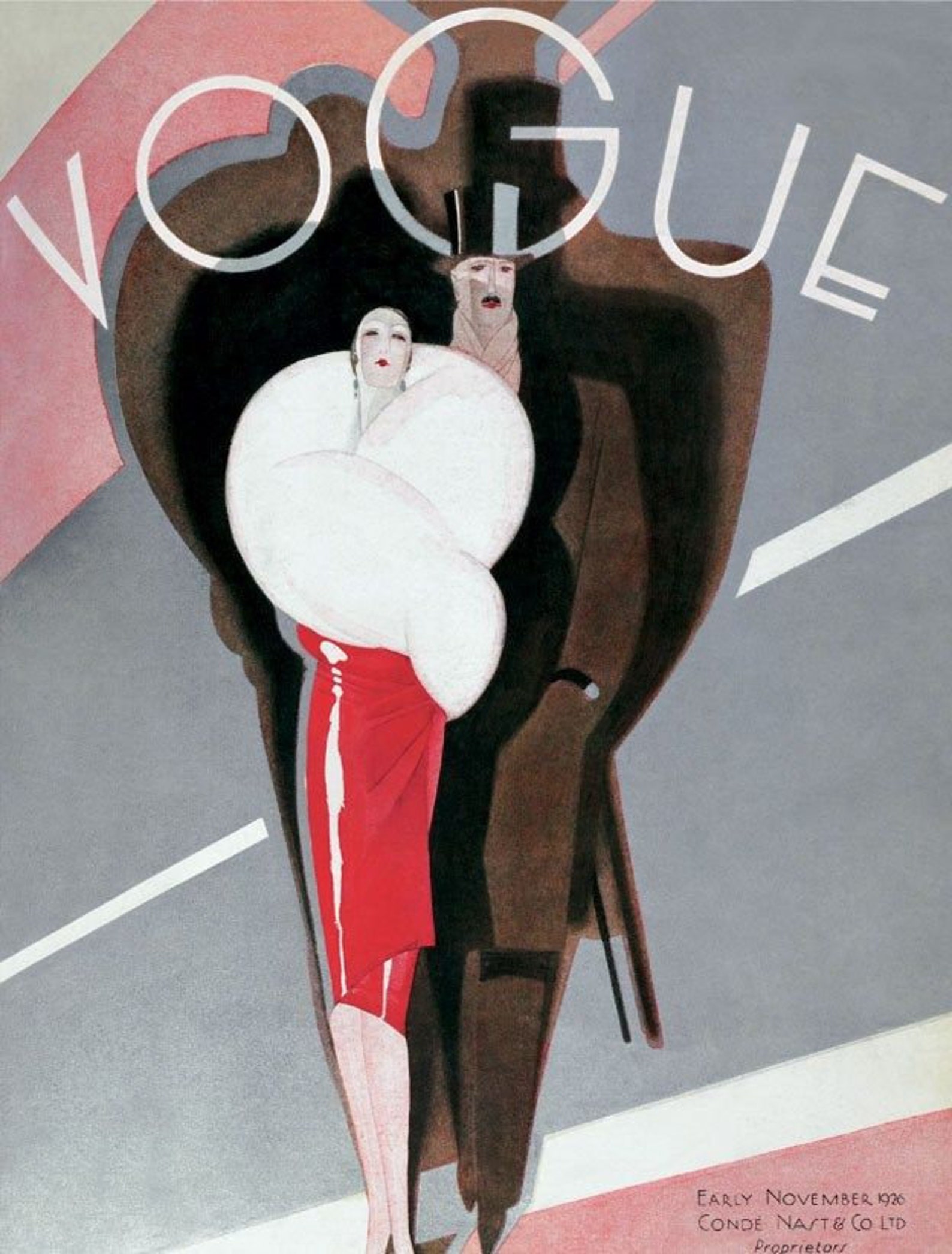 Vogue Magazine Cover 1926 1900's 1920's November | Etsy
