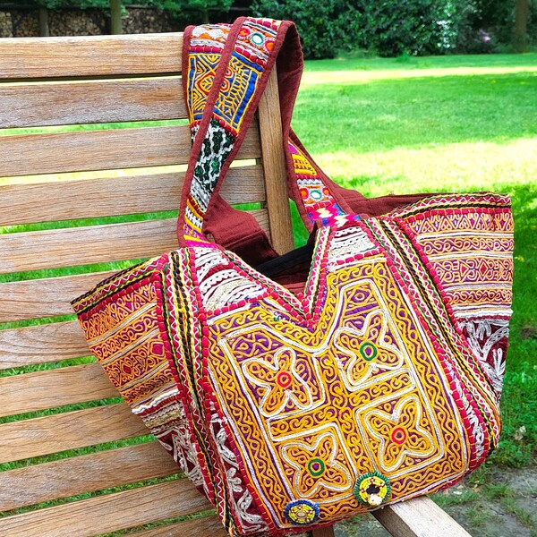 Multicolor - Banjara Vintage Embroidery Mirror & Coin Work Sling Bag
