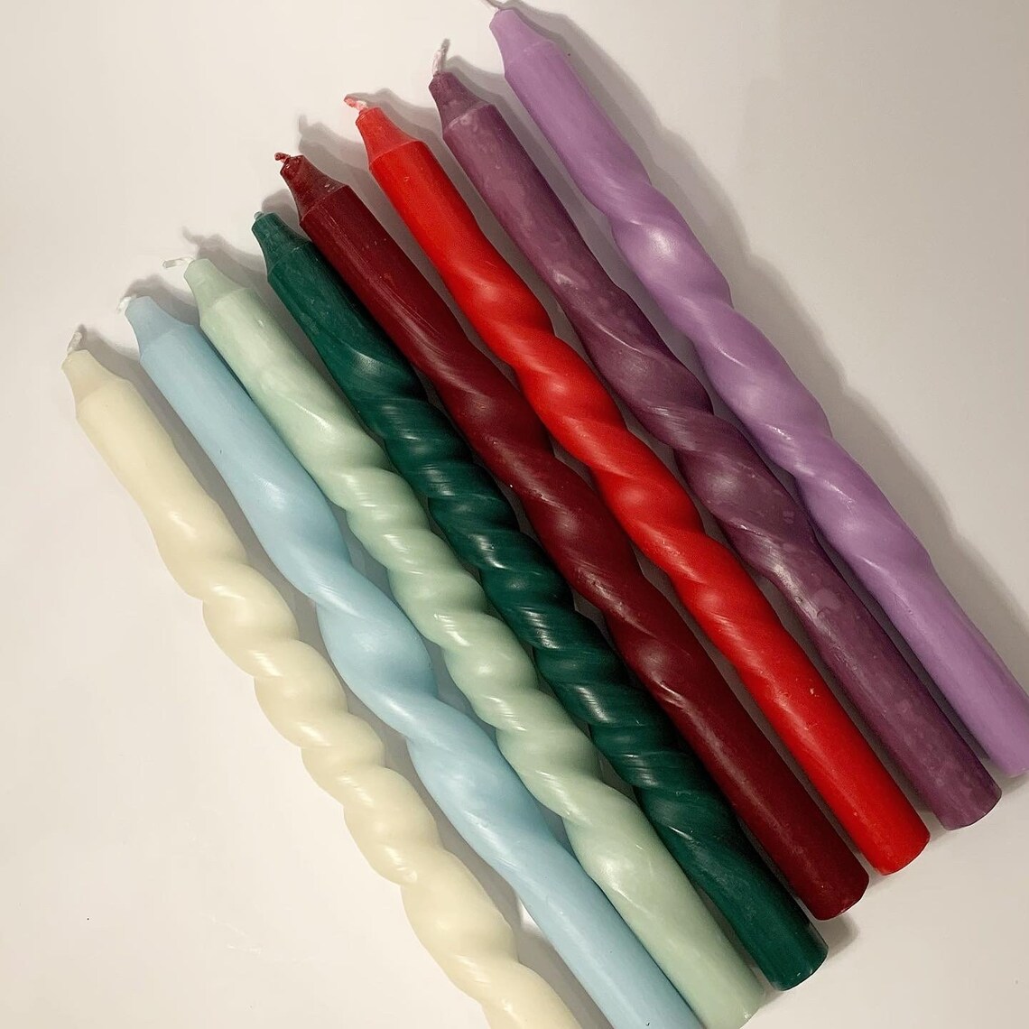 Long Handmade Spiral Candles Twist Candles Handmade Dinner Etsy Australia