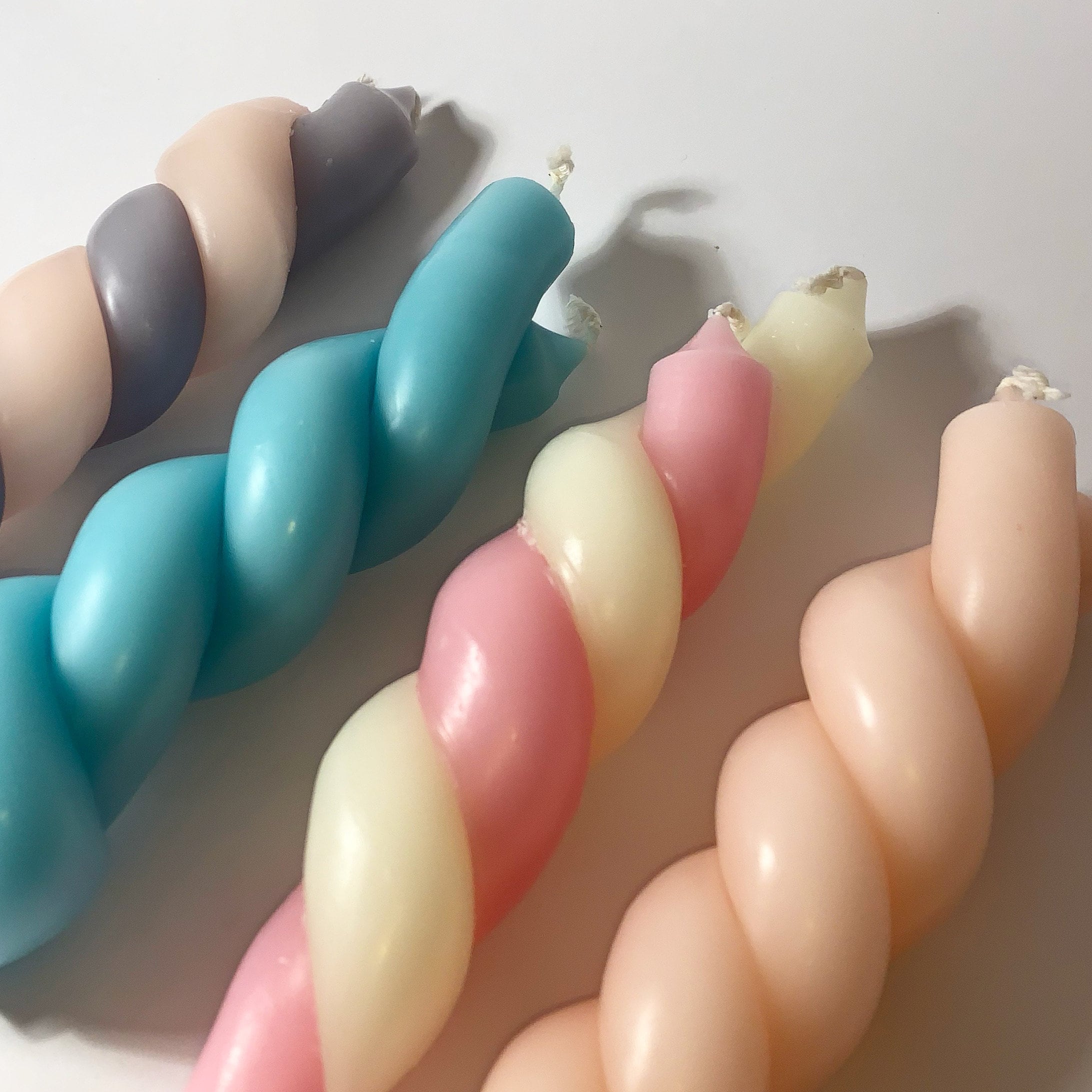 Handmade Double Spiral Candles Twist Candles Handmade Etsy Israel