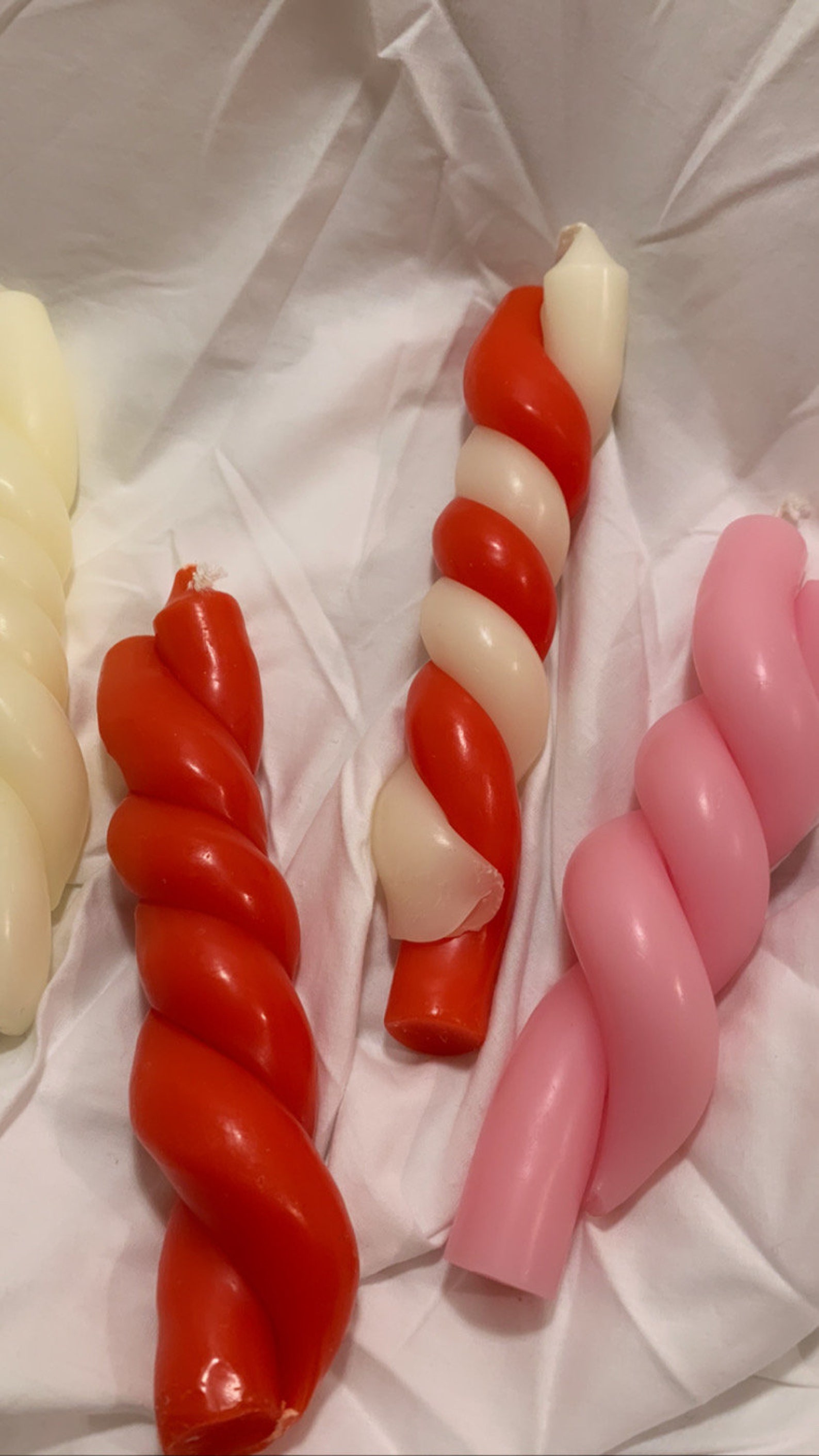 Handmade Double Spiral Candles Twist Candles Handmade Etsy Israel