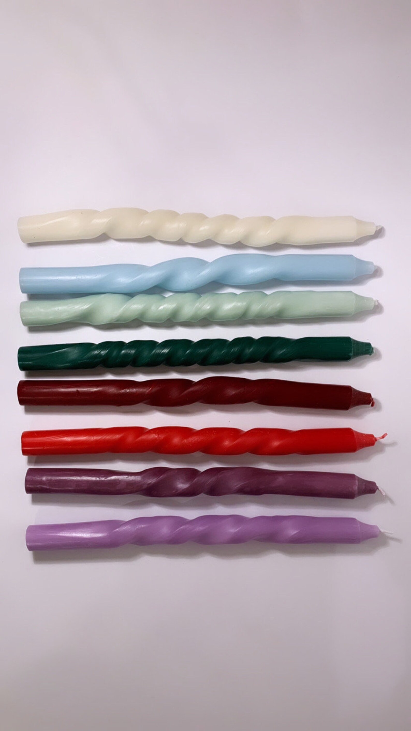 Long Handmade Spiral Candles Twist Candles Handmade Dinner Etsy Australia