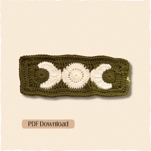 Patrón de crochet con las fases lunares de la triple diosa (patrón en PDF)