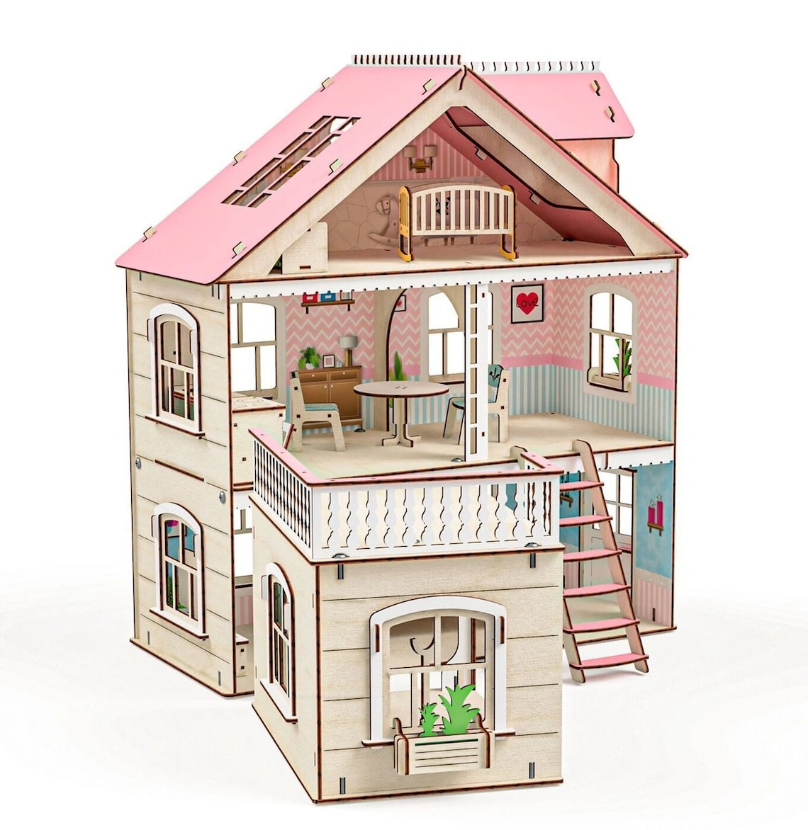 Villa Puppenhaus Waage 112 Puppenstube Miniatur DIY Etsy