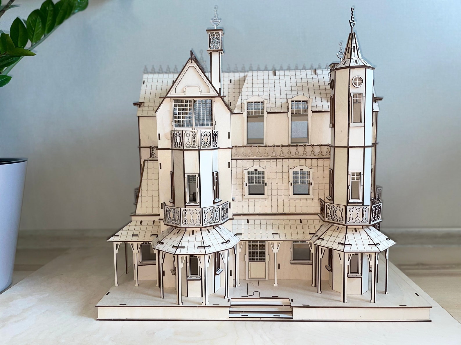 Gothic Dollhouse Kit Wooden Dollhouse Gothic Mansion DIY Etsy