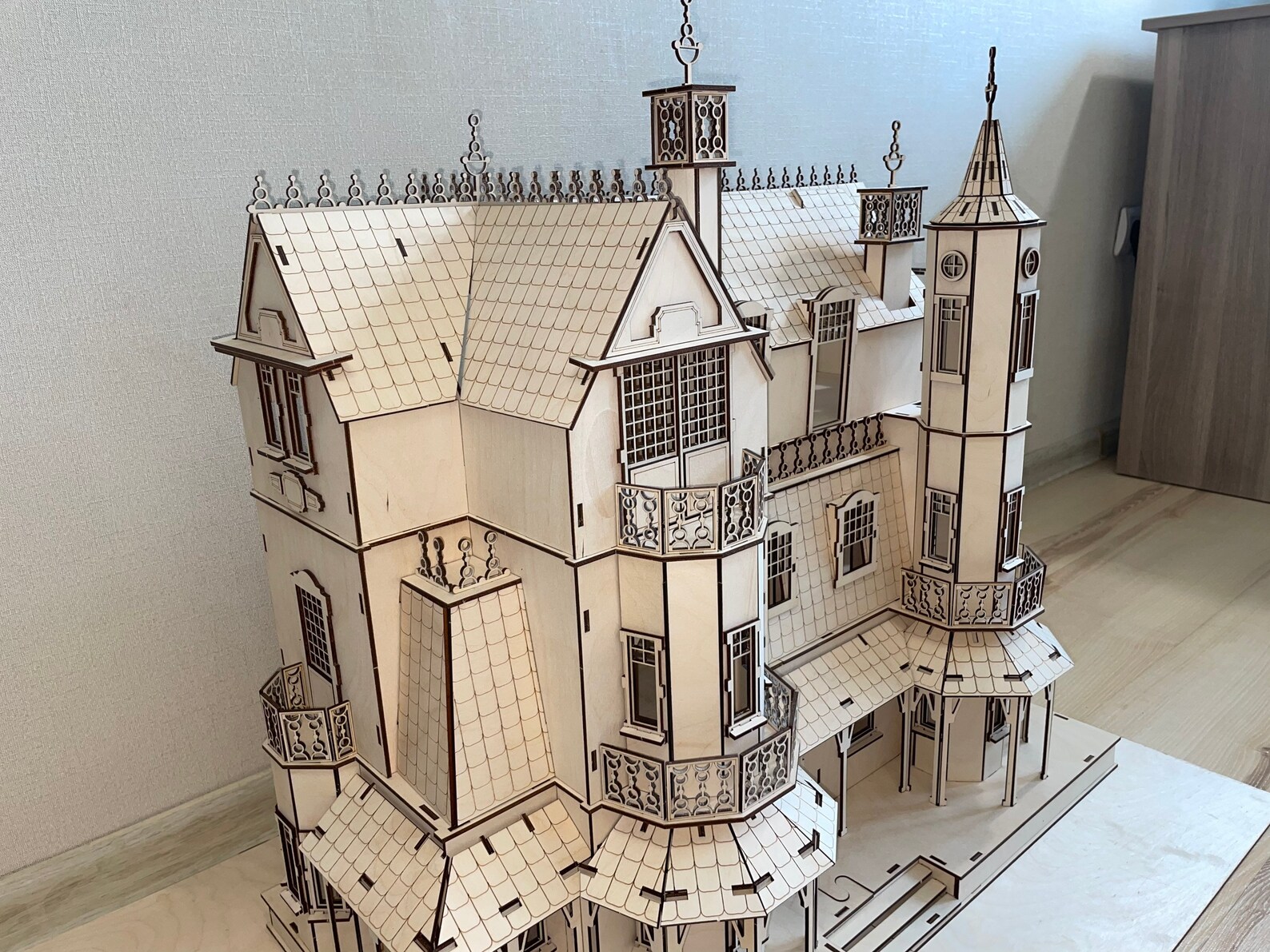 Gothic Dollhouse Kit Wooden Dollhouse Gothic Mansion DIY Etsy