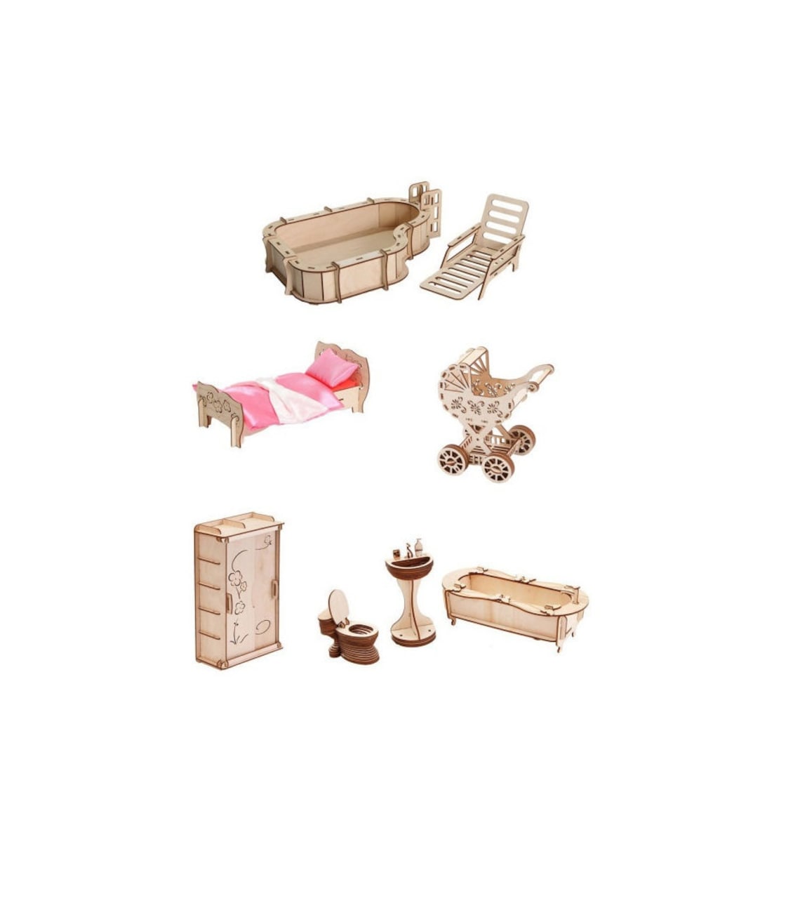 Maßstab 1:6 Puppenhaus Möbel Kostenloser Versand | Etsy