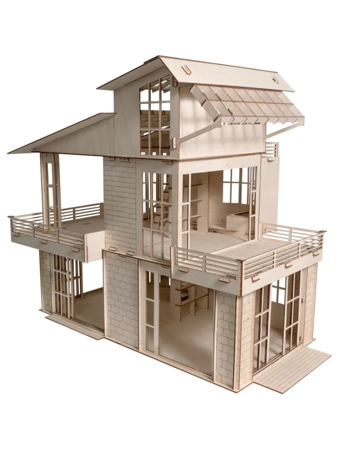 Loft Holz Puppenhaus Lemmo Maßstab 112 DIY Puppenhaus Etsy