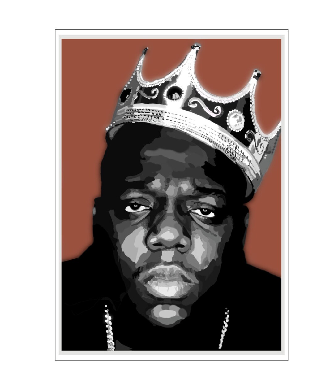 Notorious B.I.G Biggie Smalls Big Poppa Crown Unframed Etsy