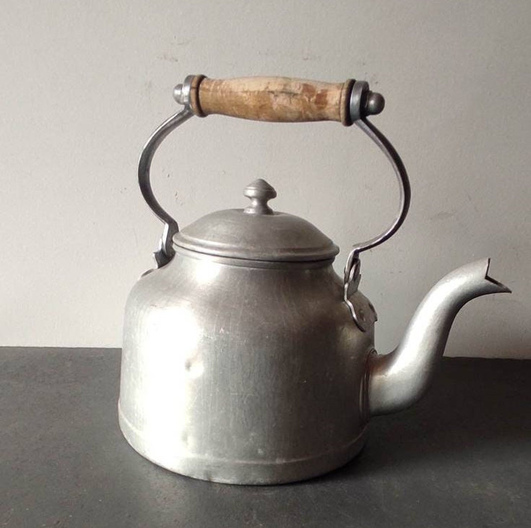 Old Vintage Aluminum Kettle Stainless Steel Kettle Aluminum Etsy