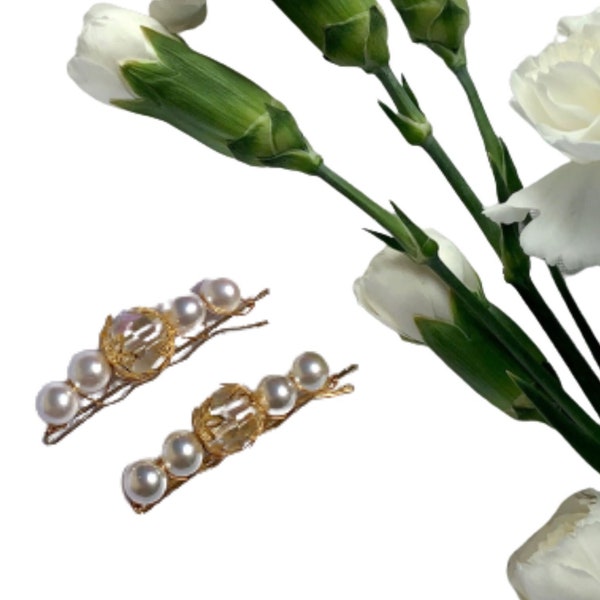 Classic Castle White Pearl Pins | pearl hairclips,  princess accessories, pearl barrette, barrettes, pearl hair accessories