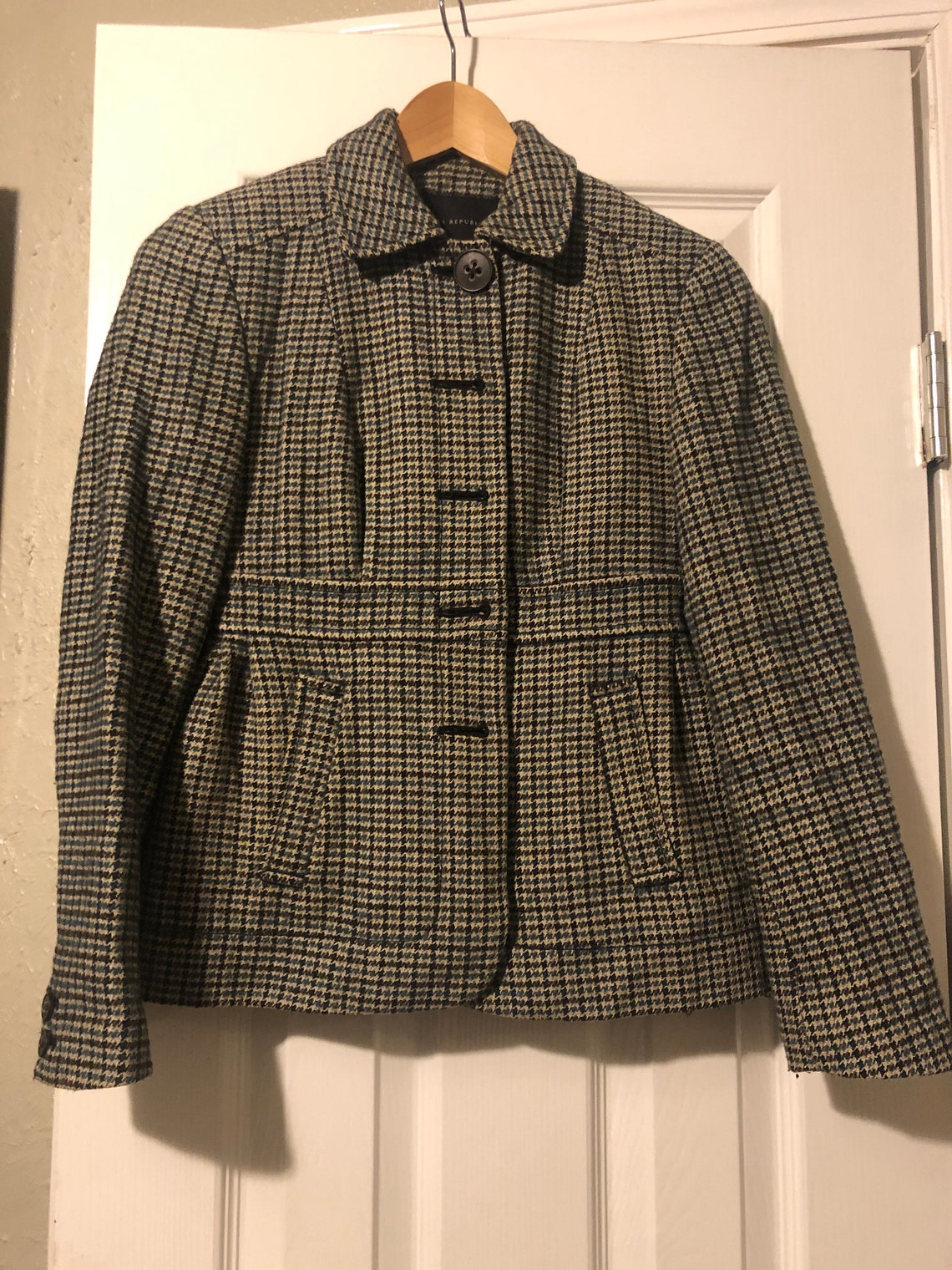 Vintage Multicolored Banana Republic Wool Jacket Size 0p Etsy