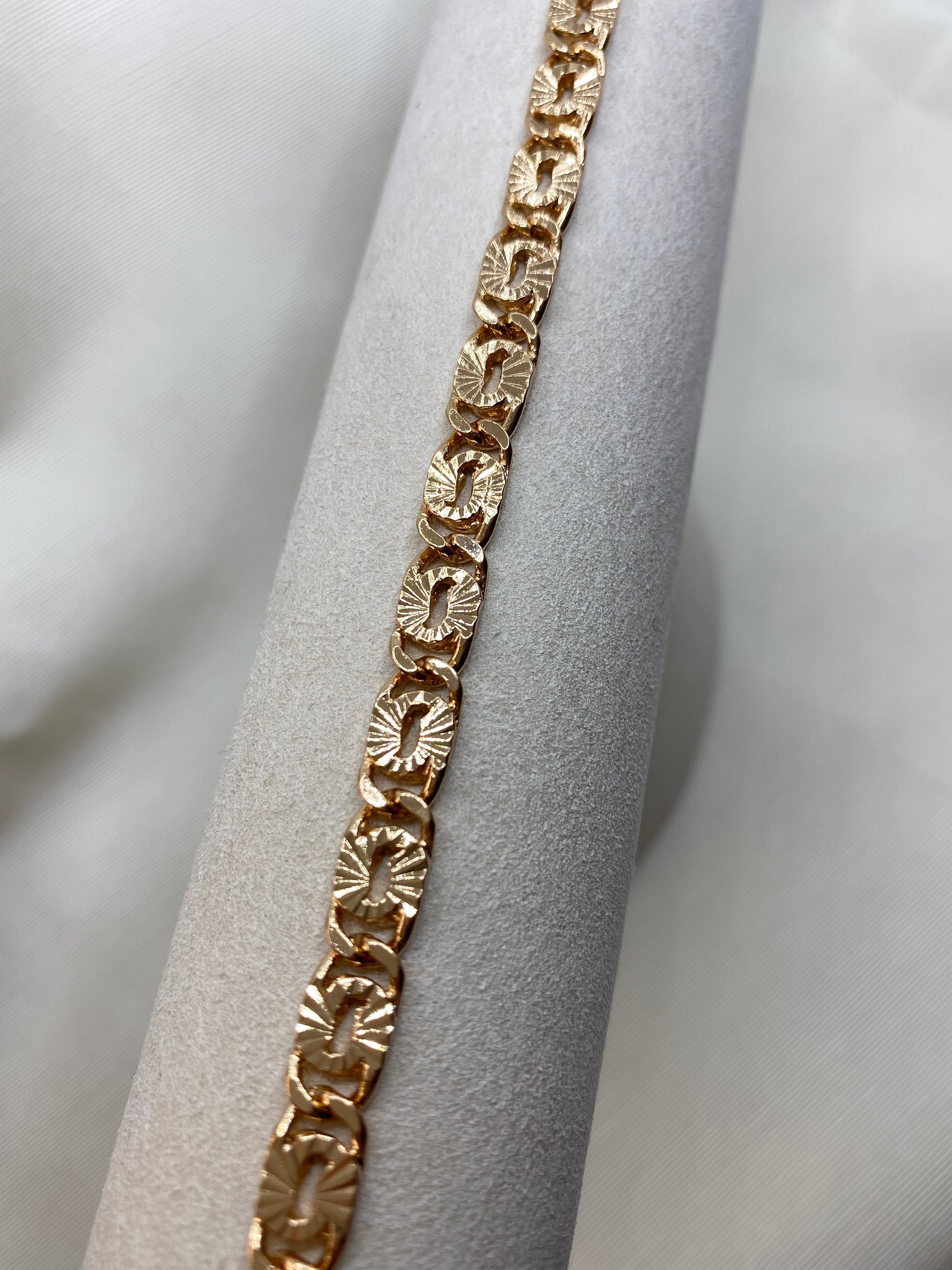 14k Gold Plated Bracelet Italian Gold Bracelet Chain and | Etsy