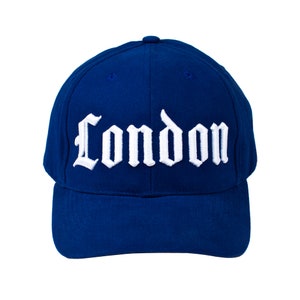 London Royal Blue Curved Peak Classic Baseball Cap | Gift for Men, Women and Teens