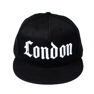 London Schwarze Flachschirmmütze