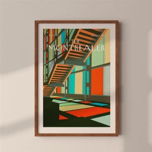Montreal Travel Poster: Palais des Congres Vintage Art Print