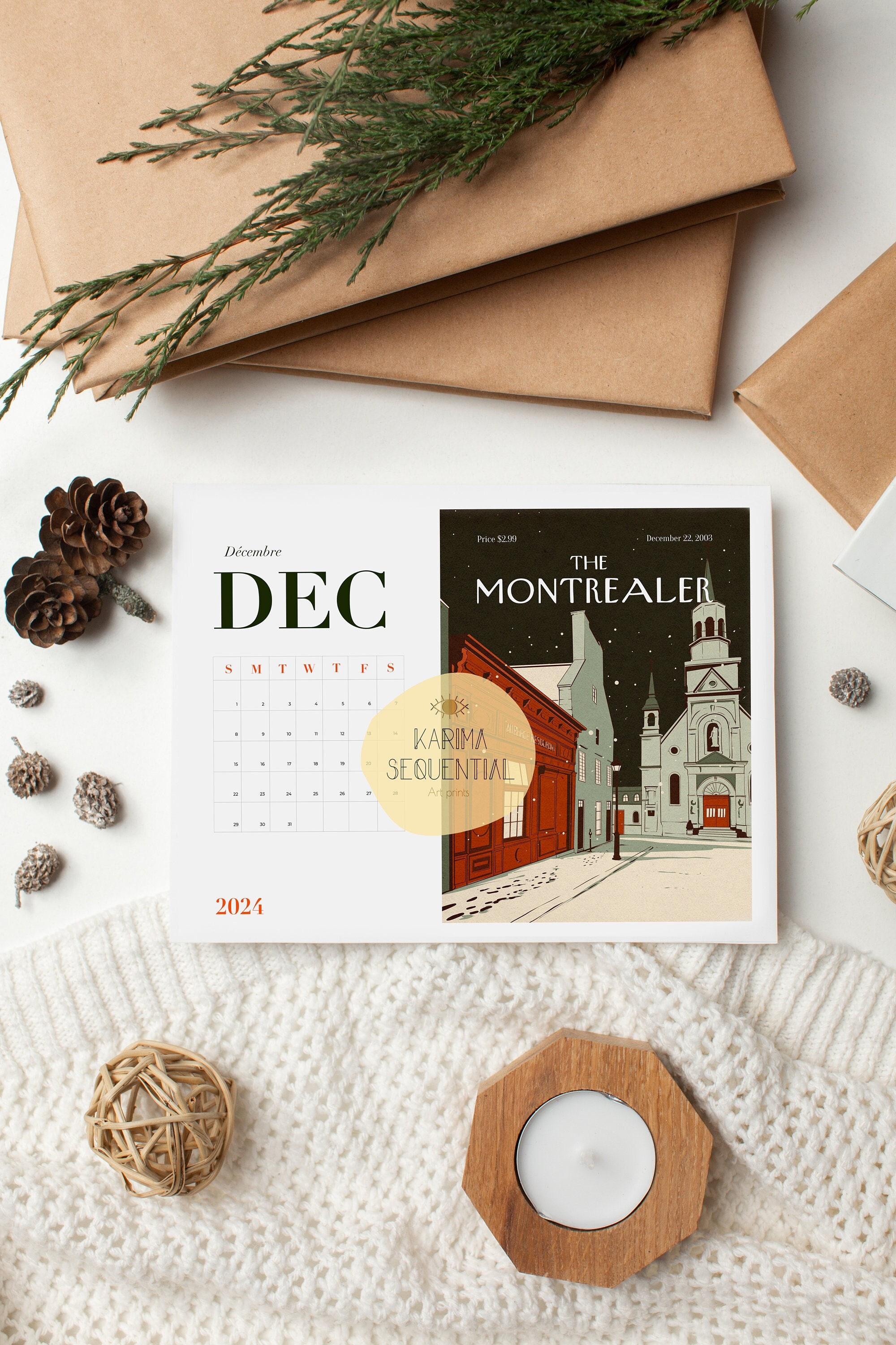 Montreal Calendar 2024 Printable PDF Vintage Aesthetic Art Etsy Australia