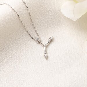 Collar con la letra Spike, plata de ley 925, collares con la inicial Y de Spike, collar personalizado, regalo para mujer, regalos de Navidad para esposa