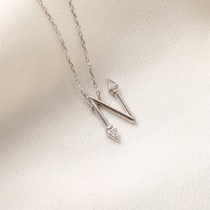 Collar con la letra Spike, plata de ley 925, collares con la inicial Spike N, collar personalizado, regalo para mujer, regalos de Navidad para esposa