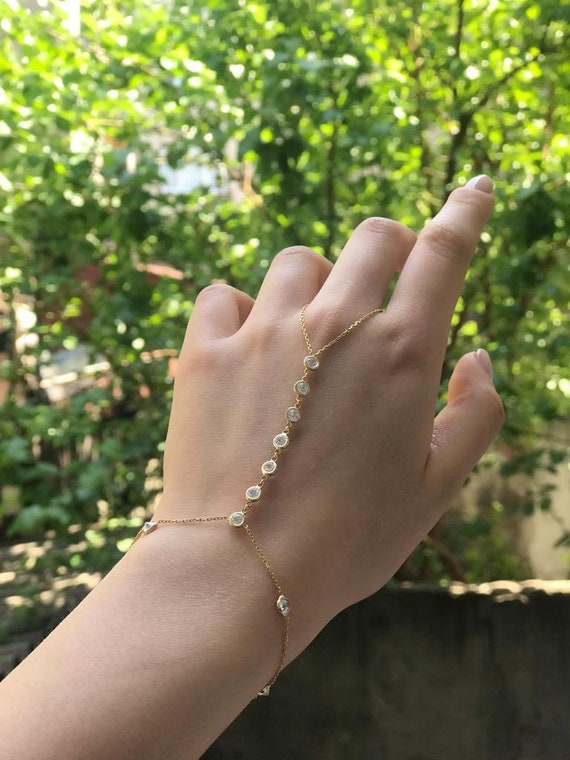 Hand Ring Chain Hand Chain Silver Hand 