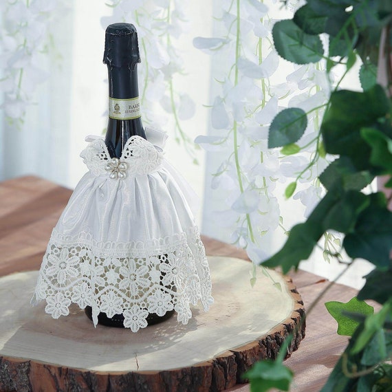 Wine Champagne Bottle Bridal Dress and Tuxedo Bridal Shower Gift Decor Etsy