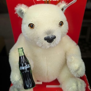 Coca-Cola Steiff ぬいぐるみ STEIFF 2000 COCA COLA POLAR BEAR CUB 20 PLUSH MOHAIR ITEM