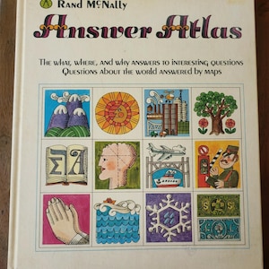 1967 Rand McNally ANSWER ATLAS Vintage