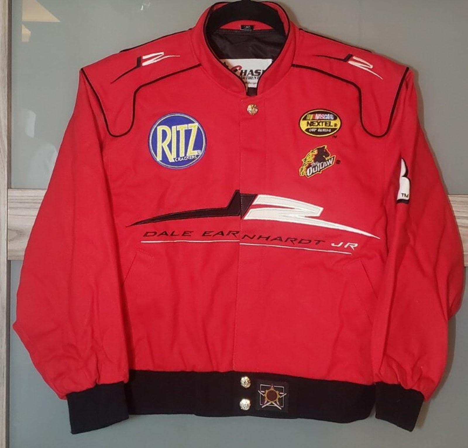 Vintage JH Design Nascar Dale Earnhard Jr Racing Jacket Sz L 10-12
