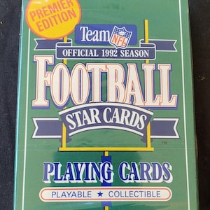 Karty do gry Team NFL Football Star z 1992 r., edycja premierowa - nowe, zapieczętowane