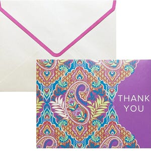 Vera Bradley Thank You Cards Box Set 10 Retired Sealed paisley paradise (22d09)