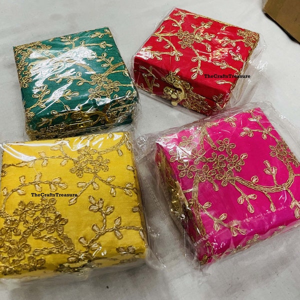 Lot of 5-100 Pcs Indian Sweet Boxes, Cash Box, Shagun Box, Indian Bridesmaid Box, Indian Wedding Gift, Wedding Favor Return Gift for Guests