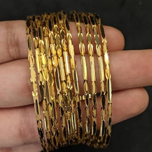 Gold Plated 12 set bangle/India 2.4 bangle/light weight bangle Wedding jewelry/Bangles gift for Women/24K Gold Plated Wedding bridal Bangles
