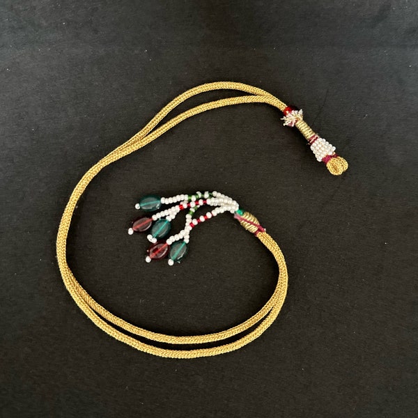 Dori for necklace, adjustable thread dori, Gold Necklace Cord Dori for Indian Necklace, High Quality Handmade, Back Ropes for Jewelry Making