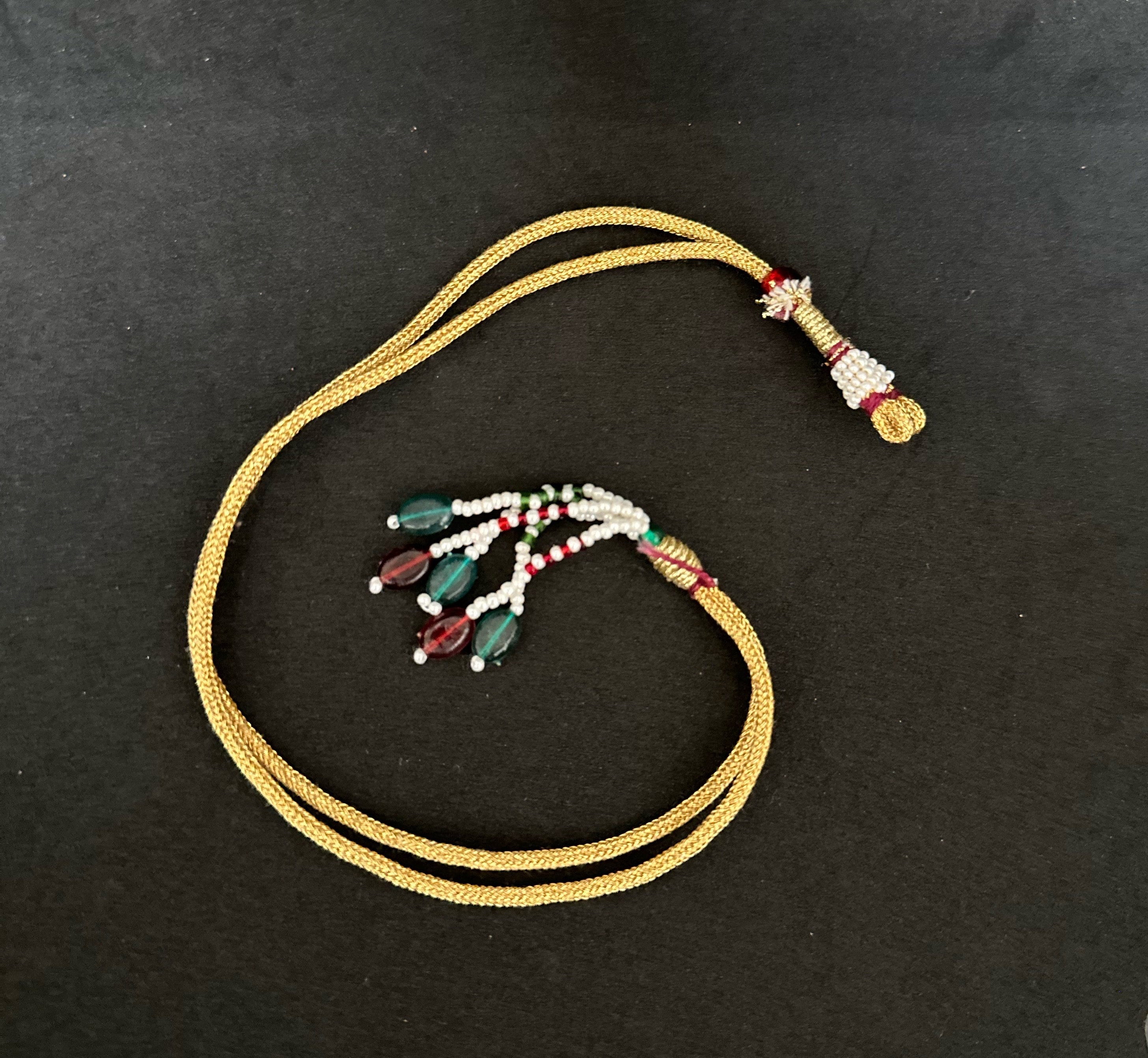 Adjustable Handmade Golden Necklace Thread Indian Necklace Jewelry Cord 10  Pieces, 13 Inchapp. Zari Dori -  Canada