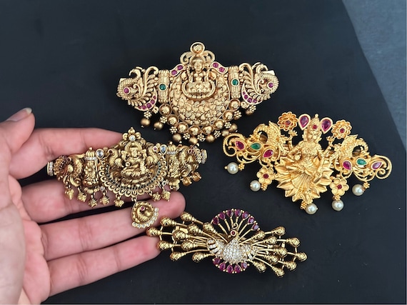 Big Size Lakshmi Ruby Indian Hairclips/matt Look Big Hair Clip