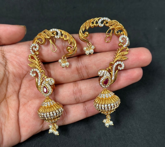 Amazon.com: Abhika creations Yellow Beaded Hoop Earrings Glass Beads Round  Earrings Handmade In Indian Designer Jewelry Party Wear Earrings : Handmade  Products