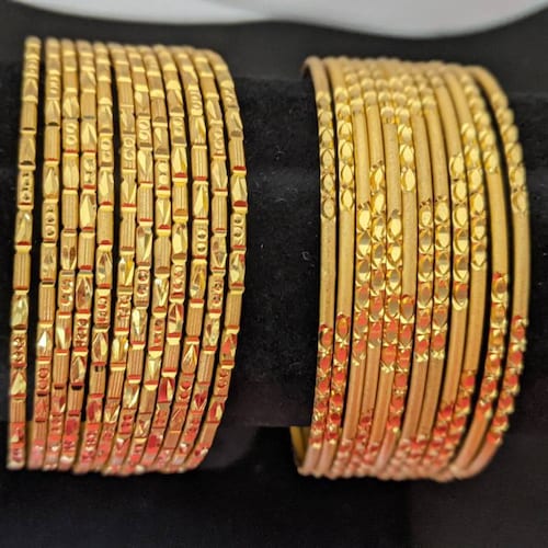 Gold Plated Bangle Indian Wedding Designer Bangles Indian Etsy