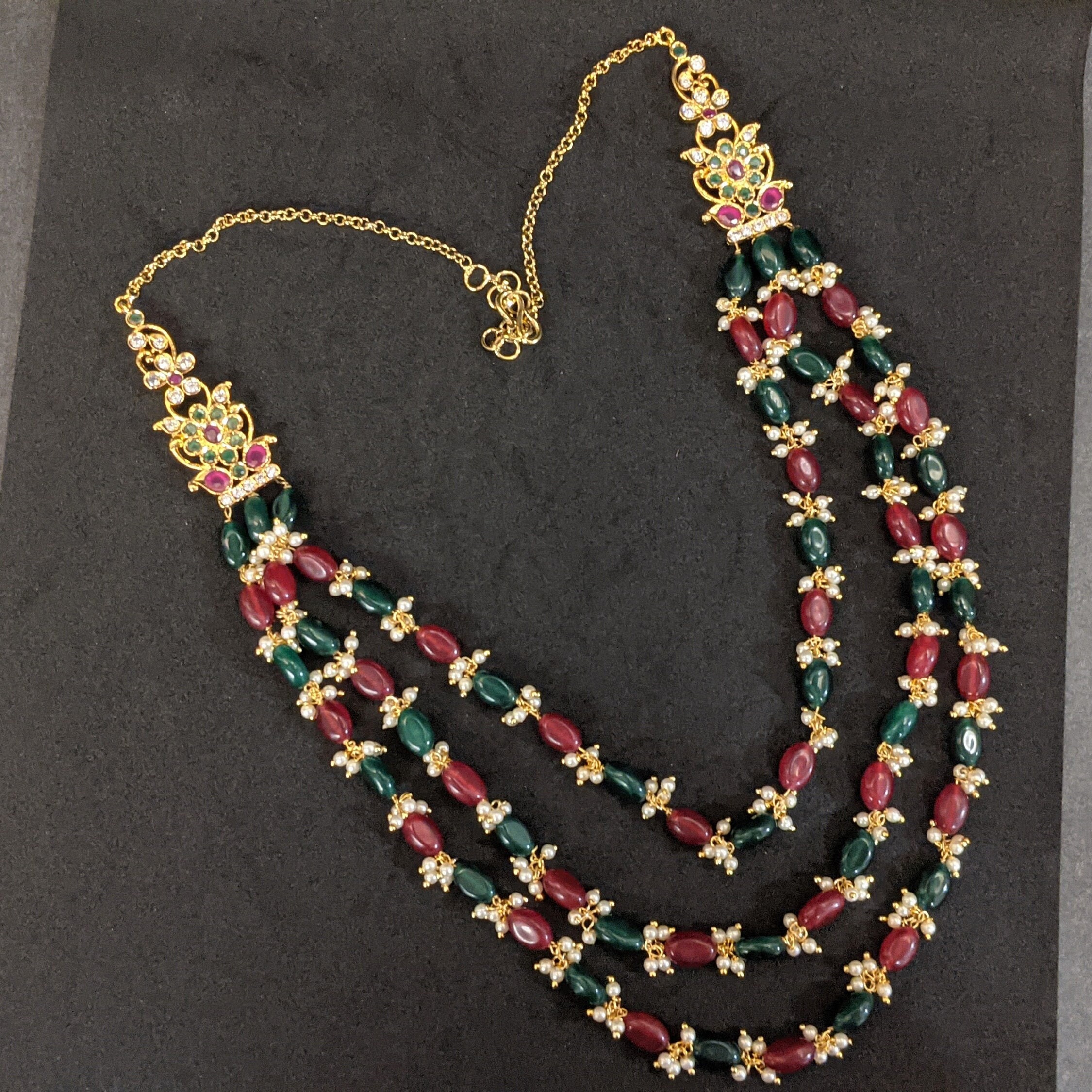 24 South Indian 3 Steps Beads Chain 