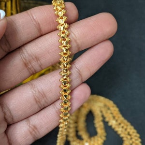 south Indian Manglasutra chain/Gold plated broad chain/24&quot; chain/Long necklace chain/Indian chian/Thick Chain/Big Indianchain/Pusthelu chain