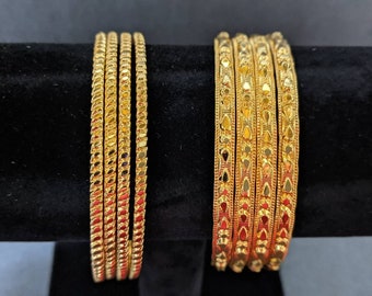 Indian style gold bangles deals
