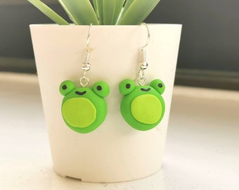frog earrings etsy