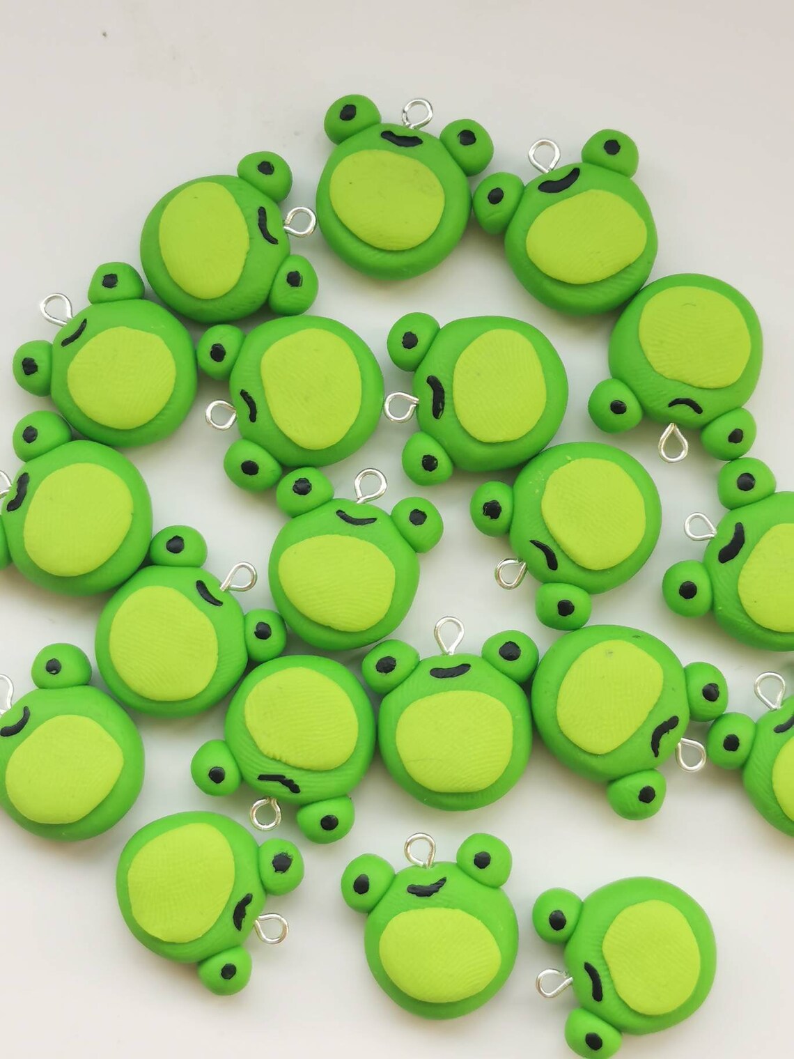 Frog earrings / handmade polymer clay dangle cute earrings Etsy