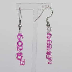 Avogadro's number earrings. Chemistry earrings of the mole constant. Thank you gift for teacher, academic or international mole day fan.