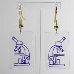 Biology microscope earrings
