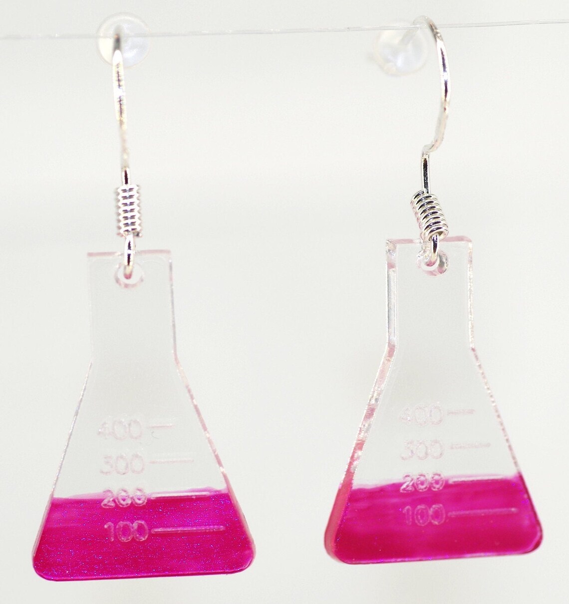 Conical Flask Earrings Gift for Scientist or Teacher Etsy Australia
