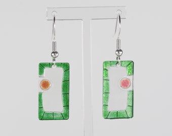 Plant palisade cell earrings; gift for scientist or teacher; science, biology, plant mesophyll jewellery; for botanist, geek, researcher