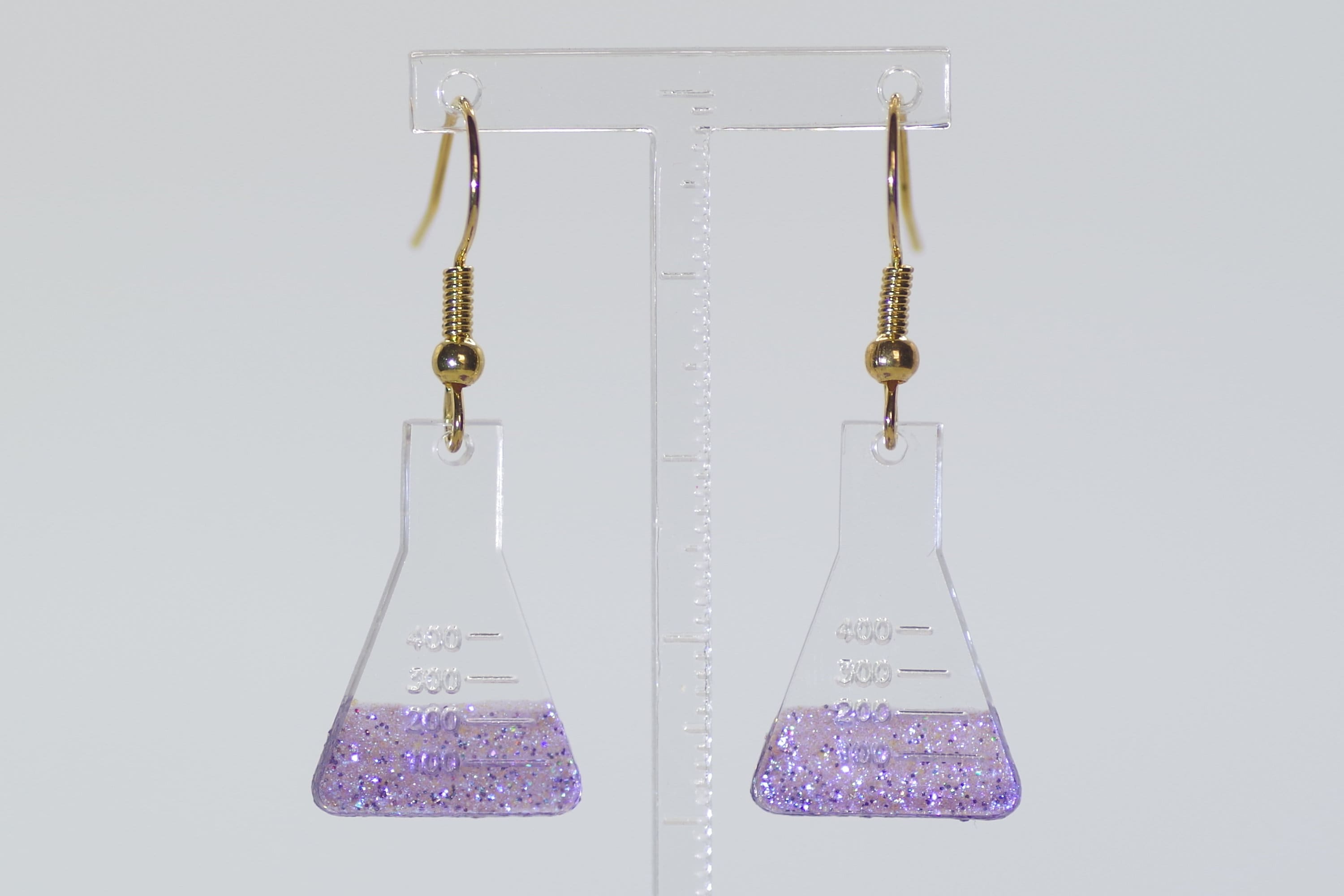 Conical Flask Earrings Gift for Scientist or Teacher Etsy UK
